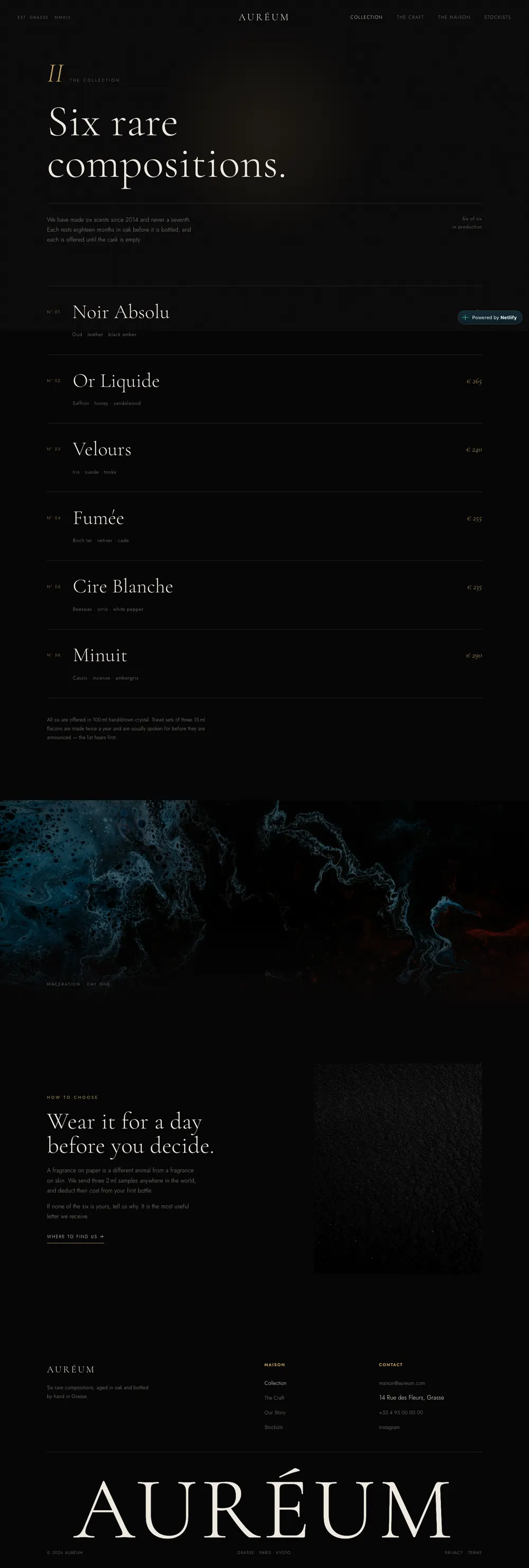 Auréum — Collection page