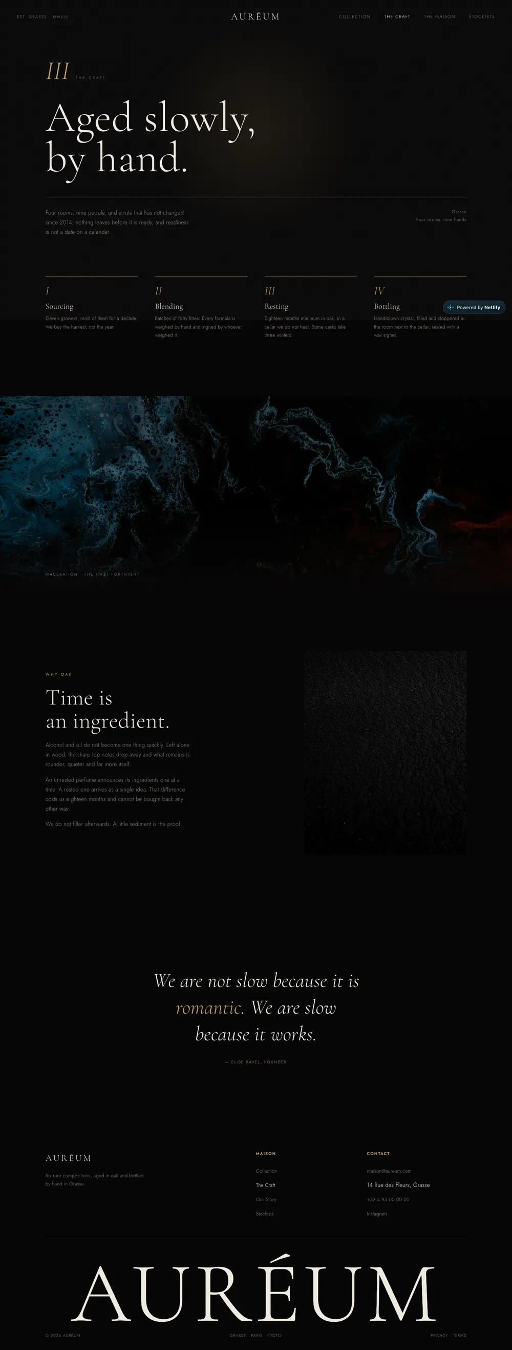 Auréum — Craft page