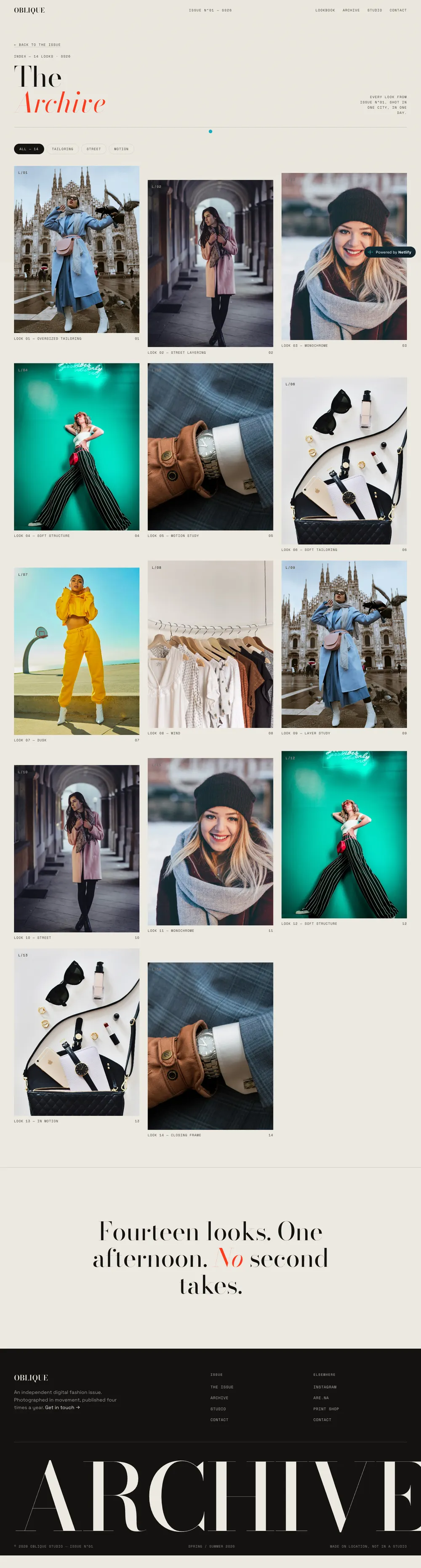 Oblique — Archive page