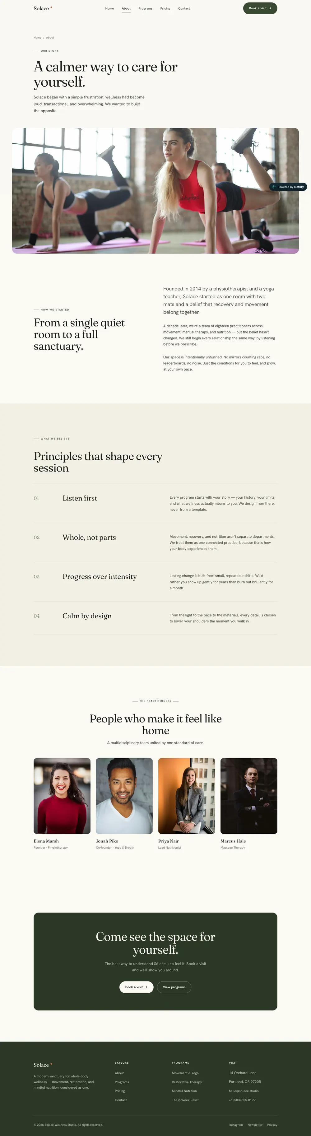 Sōlace — About page