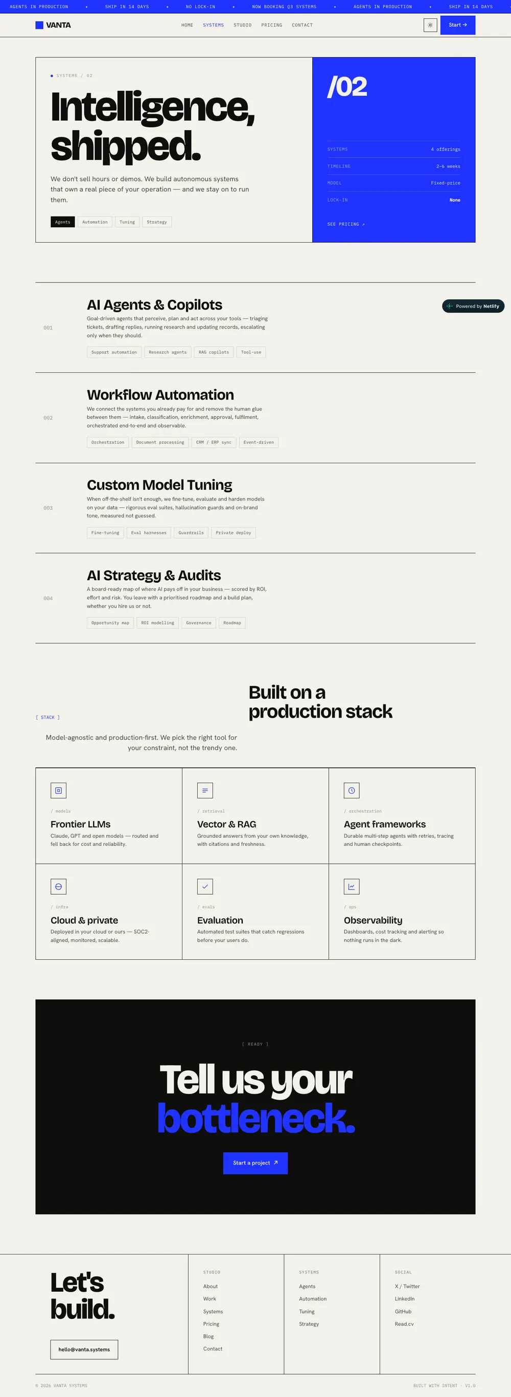 Vanta — Systems page