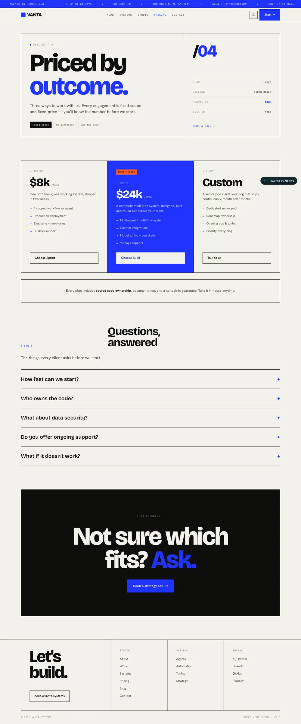 Vanta — Pricing page
